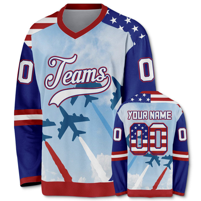 Custom Team USA 2A  Authentic Hockey Jersey