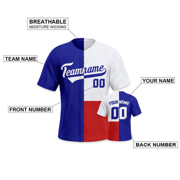 Custom Royal White-Red Creative  Cool Concept Authentic Baseball Jersey