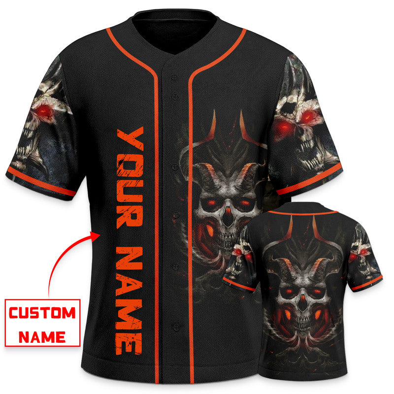 The Hollow King Corrupter Skull Custom Baseball Jersey