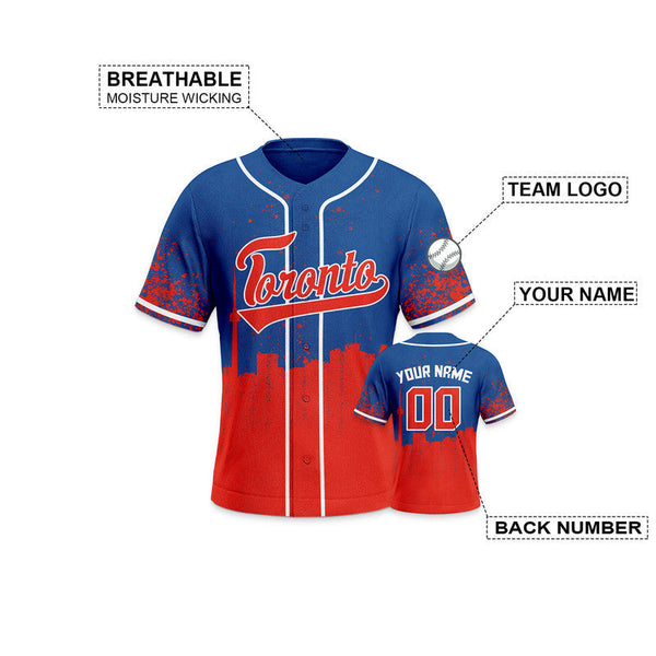 Custom 3D Graffiti Royal Red-White Authentic Baseball Silhouette Jersey