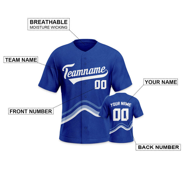 Custom Royal White Creative  Cool Concept Authentic Baseball Jersey