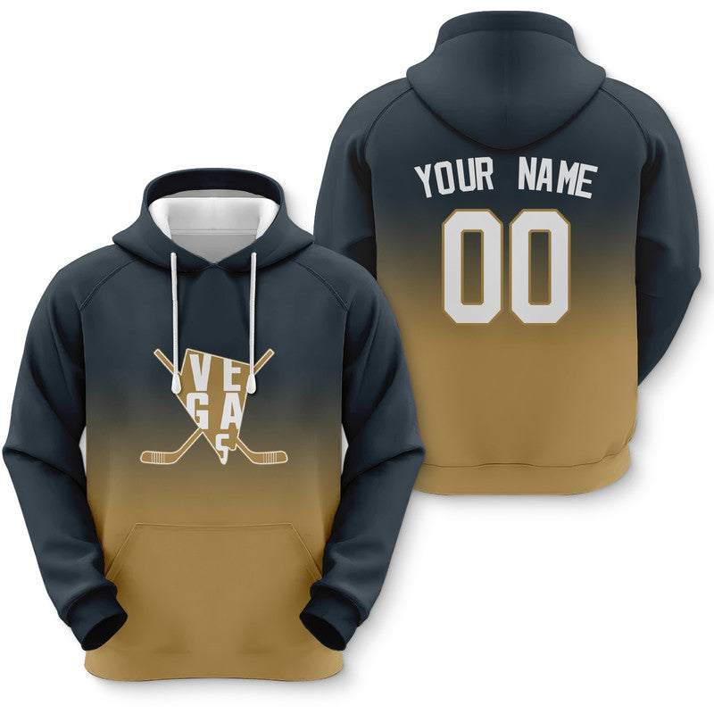 Custom Sports Pullover Sweatshirt Hockey Split Map Vegas Fashion Hoodie