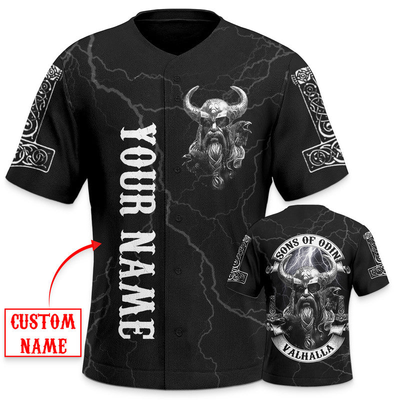 Viking Son Of Odin Valhalla Custom Baseball Jersey